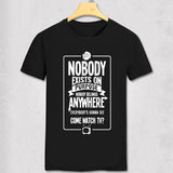 NOBODY EXIST Funny Guy T shirt