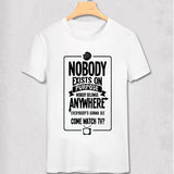 NOBODY EXIST Funny Guy T shirt