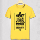 NOBODY EXIST Funny Guy T shirt